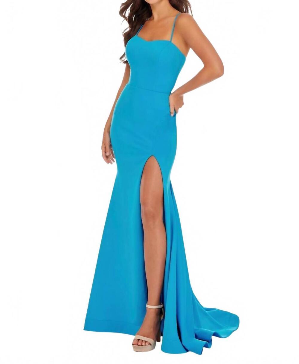 NEW RACHEL ALLAN fitted column dress in deep ocean